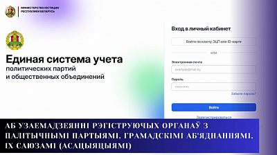 Аб узаемадзеянні рэгіструючых органаў з палітычнымі партыямі, грамадскімі аб'яднаннямі, іх саюзамі (асацыяцыямі)